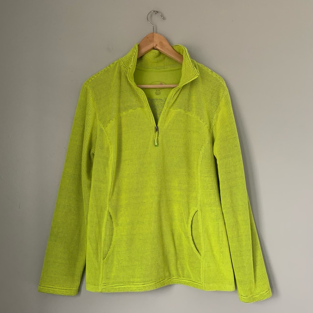 Women's Neon Green Quarter-Zip Pullover